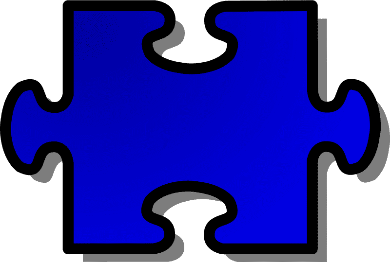 Blue Jigsaw Pieces Coming Together PNG