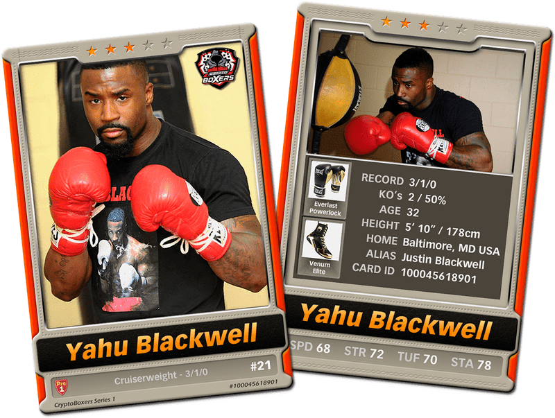 Yahu Blackwell Boxing Gloves Champion Card PNG
