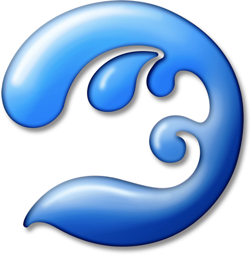 Ocean Wave Serenity Emblem PNG