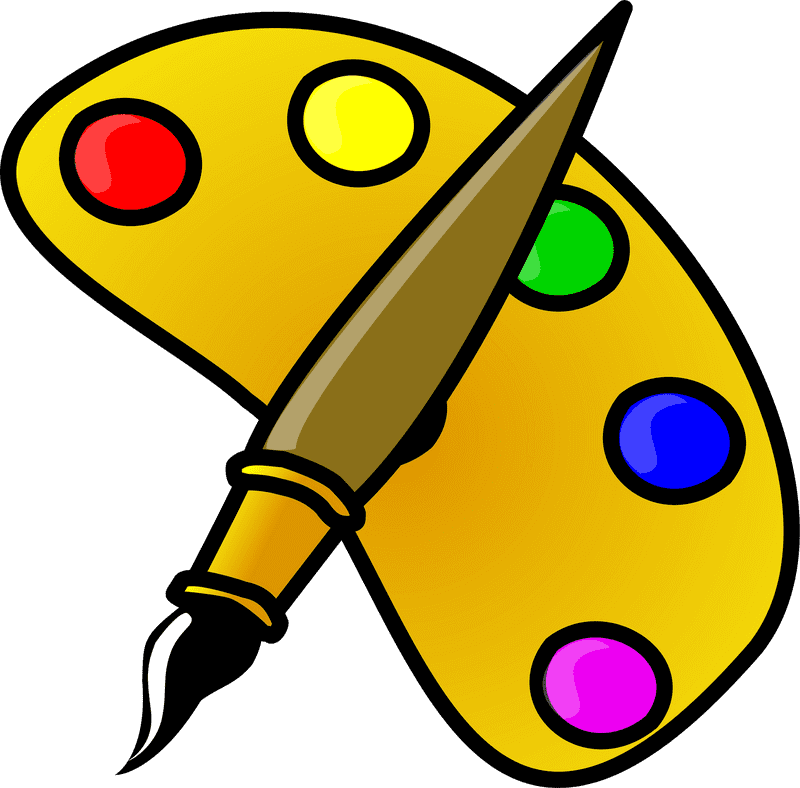 Creative Colorful Palette of Imagination PNG