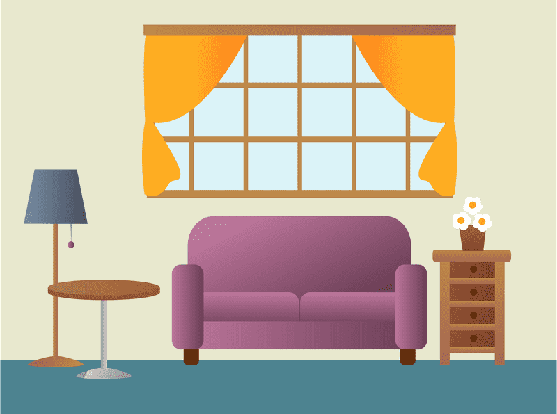 Cozy Hospital Room with Comfortable Furniture PNG