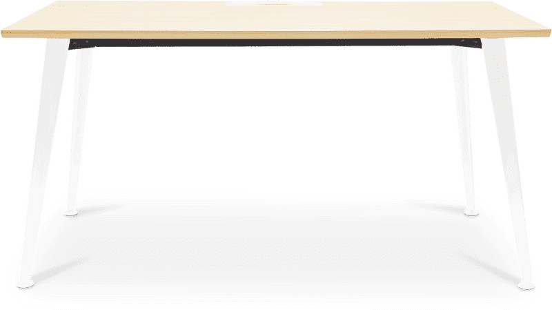Minimalist Office Desk with Sleek Metal Legs PNG