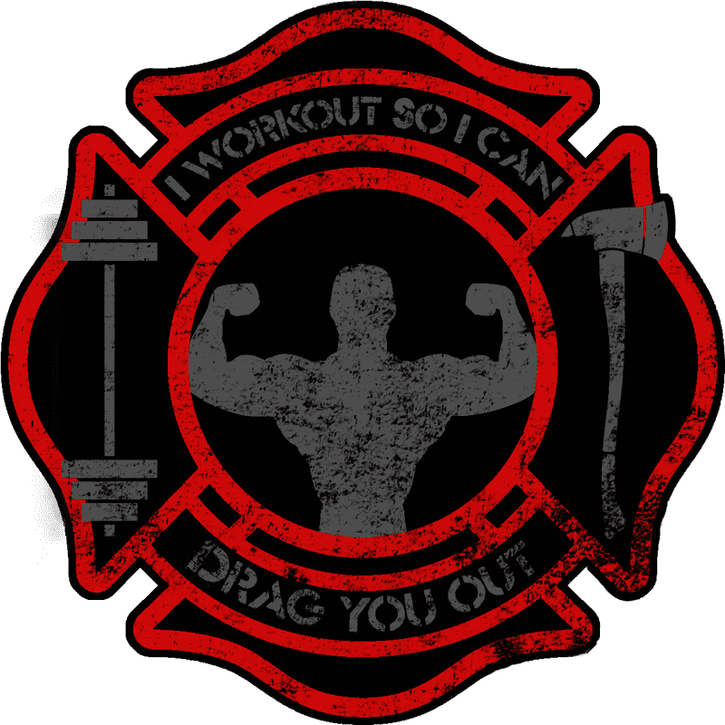 Firefighter Fitness Strength to Save Lives PNG