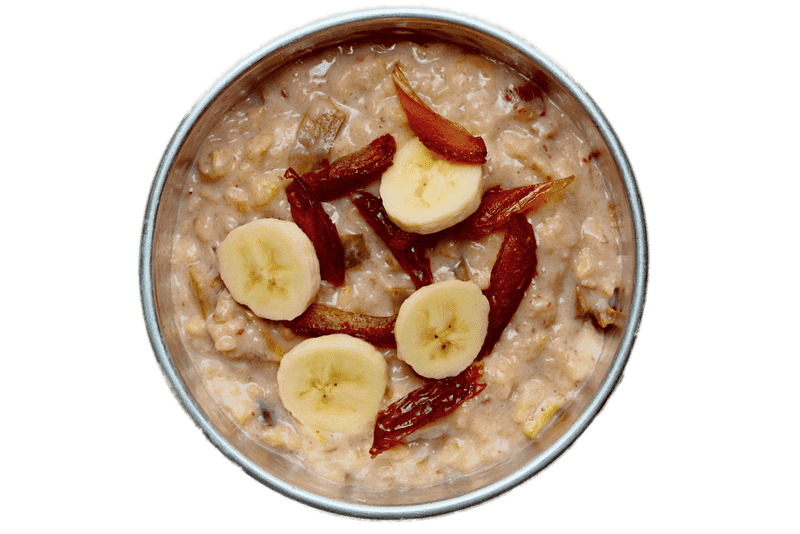Delightful Oatmeal with Bananas and Cranberries PNG