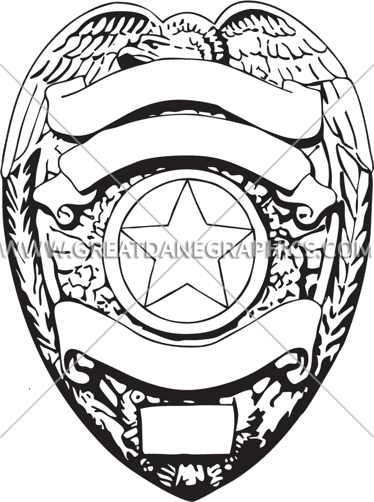 Symbol of Honor Police Badge Emblem PNG