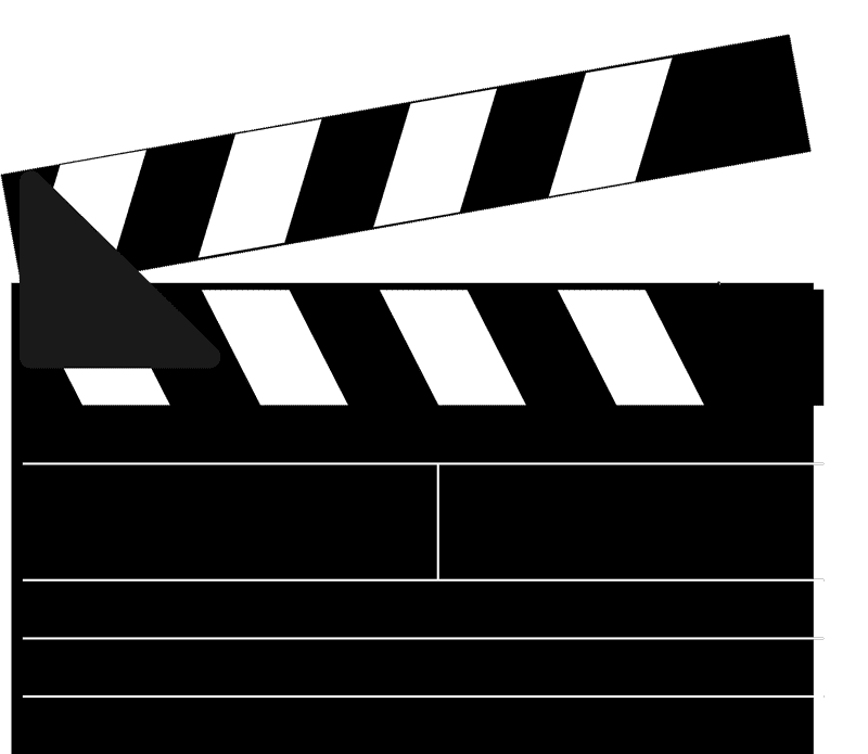 Classic Movie Clapperboard for Film Production PNG