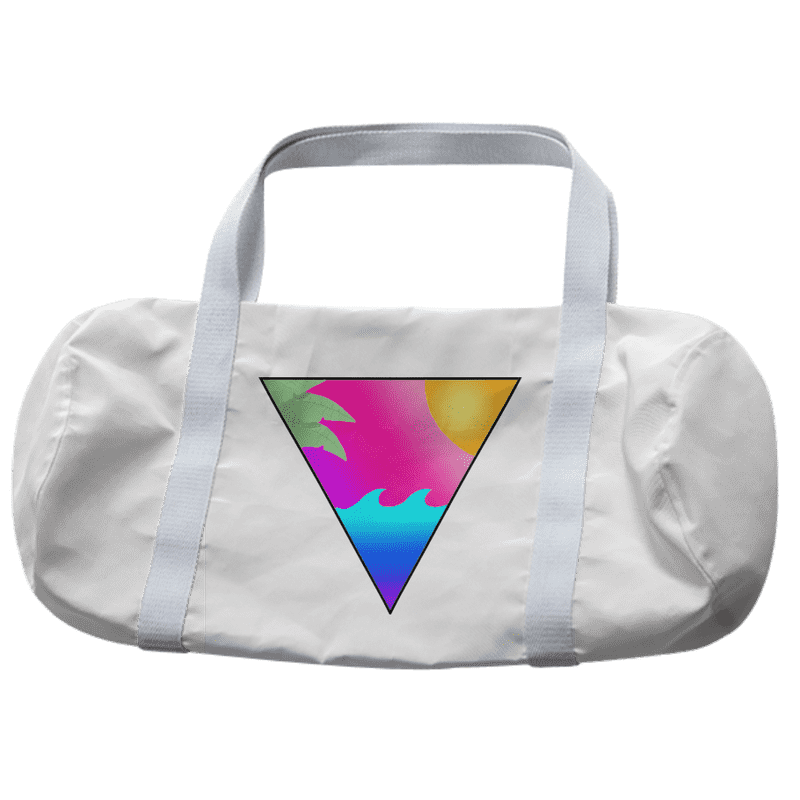 Eco Bag with Vibrant Beach Vibes PNG