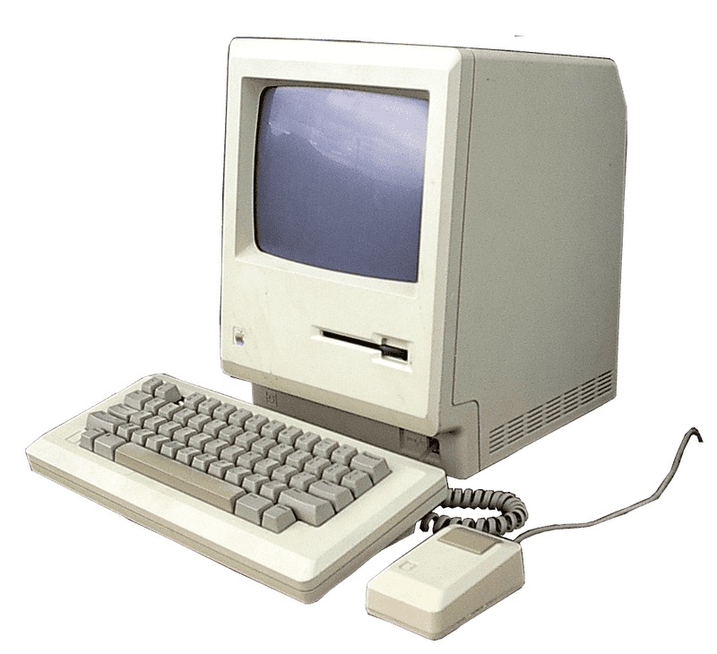 Classic Computer Part Vintage Macintosh Setup PNG