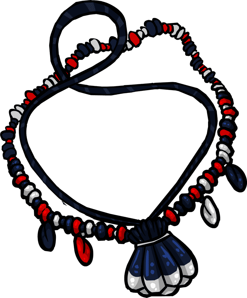 Elegant Red White and Blue Pet Collar PNG