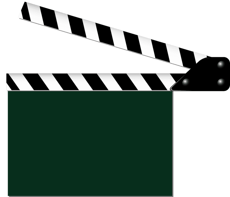 Classic Movie Clapperboard for Film Production PNG