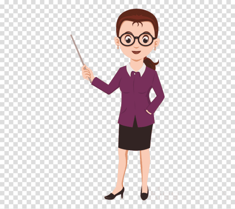 Knowledgeable Teacher with a Pointer PNG