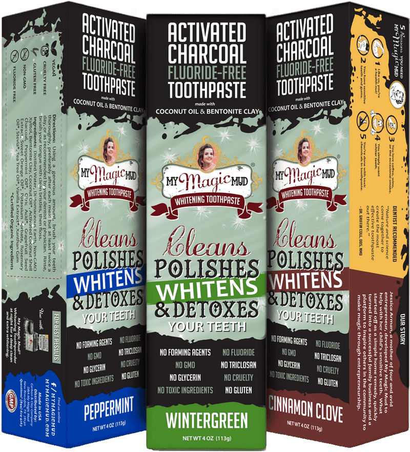 Natural Whitening Toothpaste with Activated Charcoal PNG