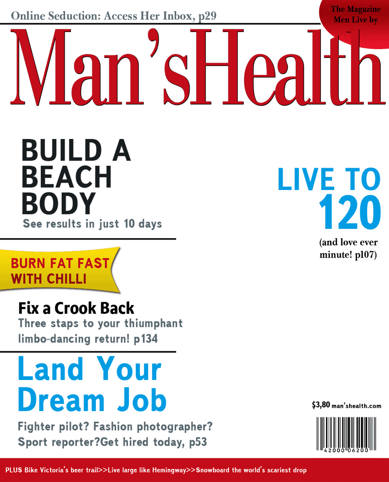 Men's Health Magazine Your Guide to Fitness and Success PNG