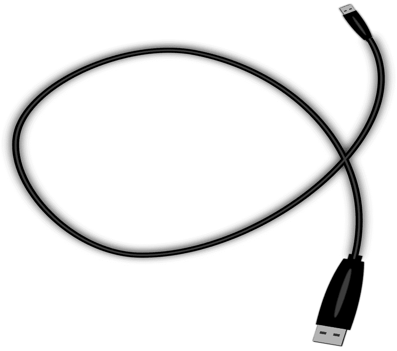 Flexible Network Cable for Data Transfer PNG