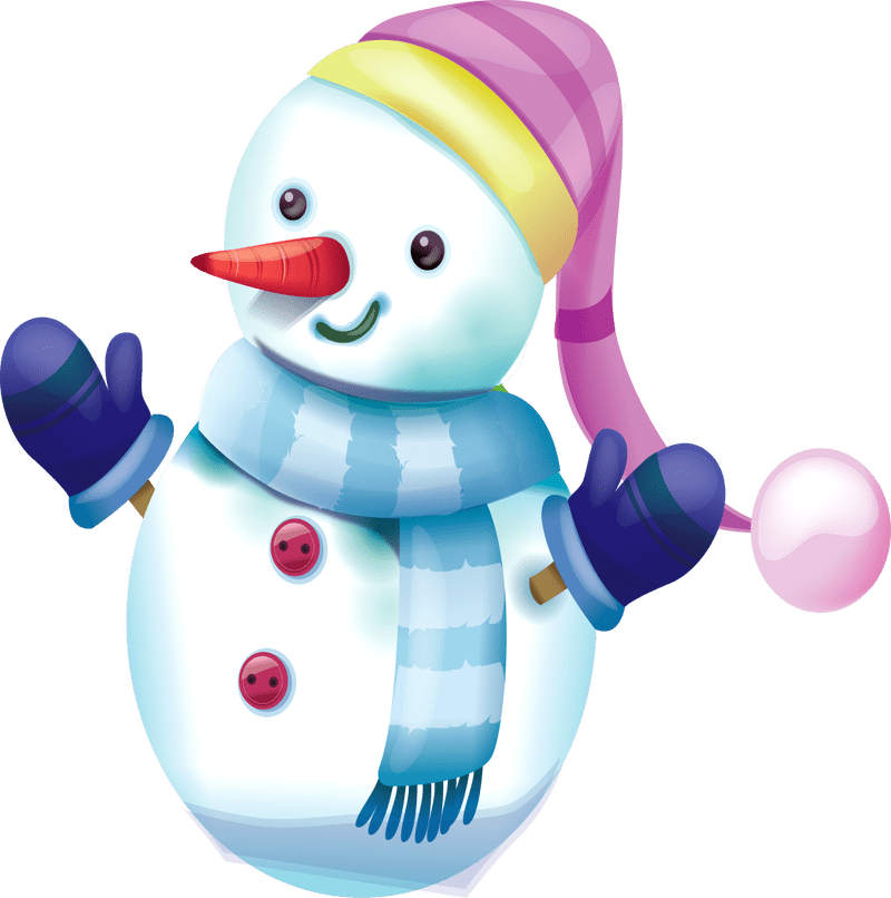 Joyful Snowman Welcoming Winter Fun PNG