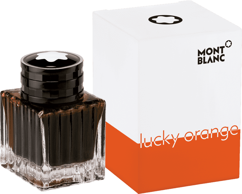 Mont Blanc Lucky Orange Ink Bottle Elegance PNG