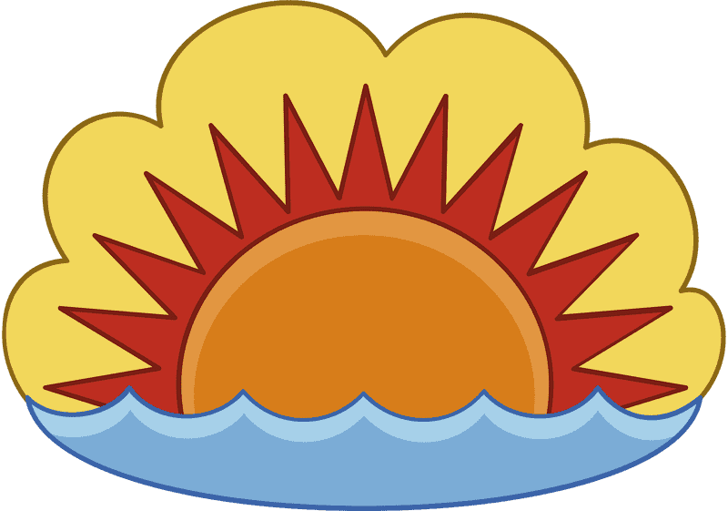 Radiant Sunset Over Tranquil Waters PNG