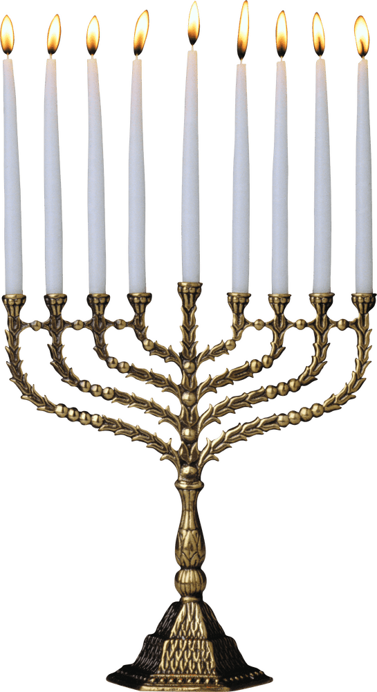 Illuminated Candle Menorah Delight PNG