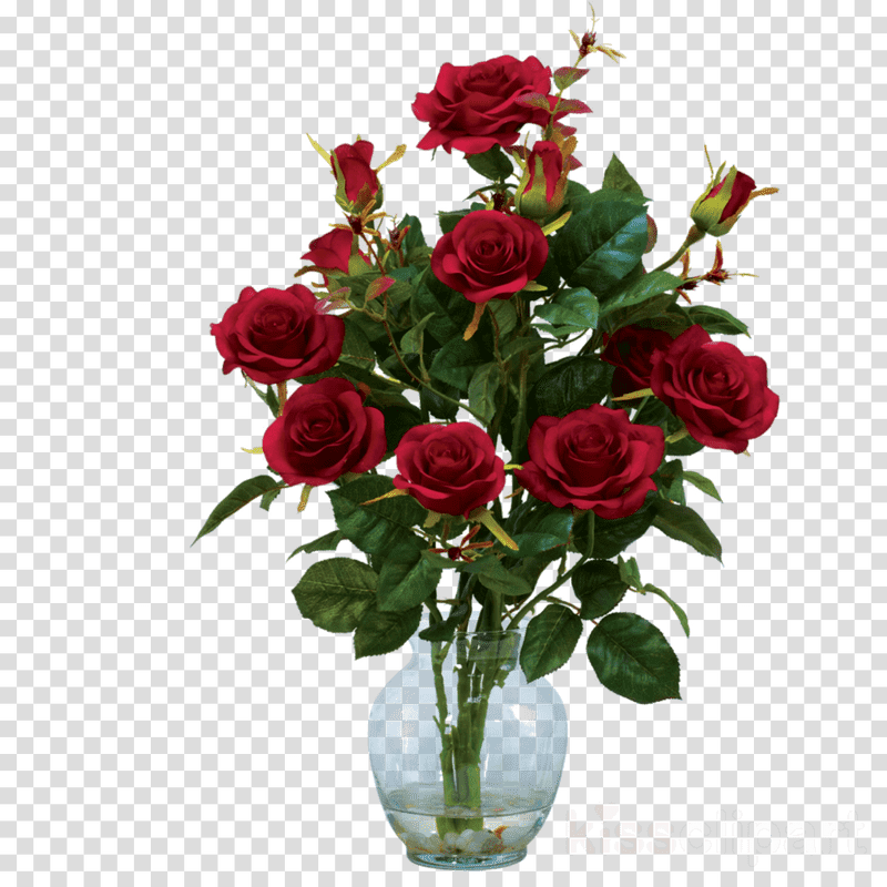 Elegant Arrangement of Iris Flower and Roses PNG