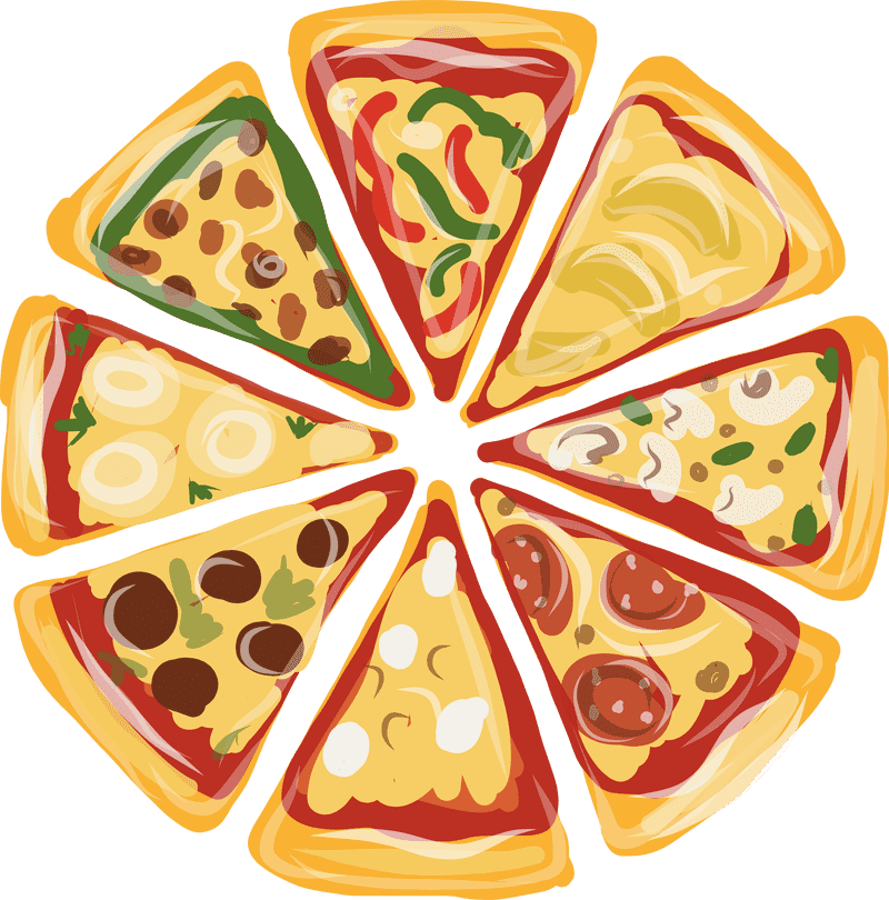 Pizza Paradise A Slice of Every Flavor PNG