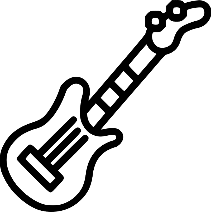 Artistic Guitar Design and Style PNG