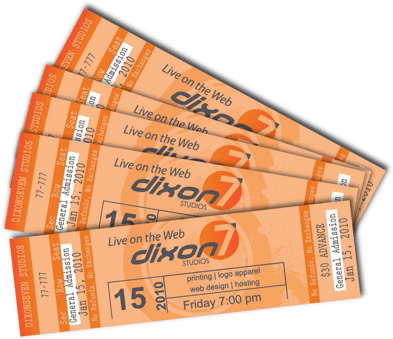 Exclusive Cinema Ticket for Dixon Studios Event PNG