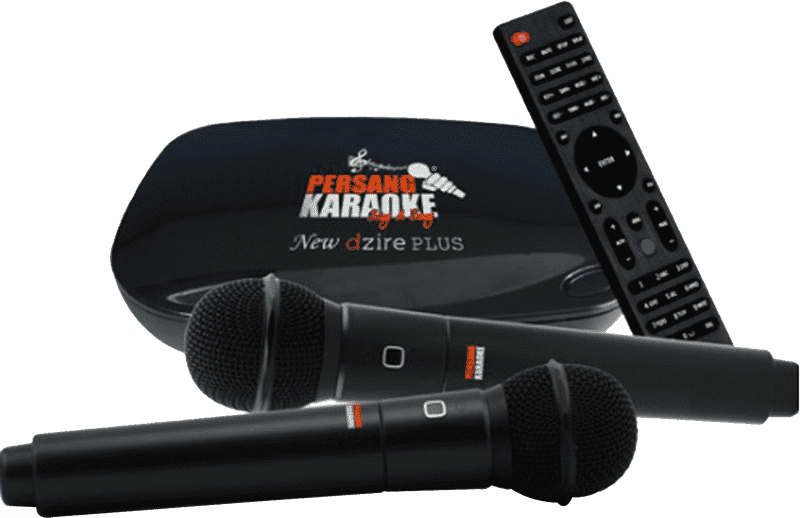 Karaoke Mic Duo with Remote and Receiver PNG