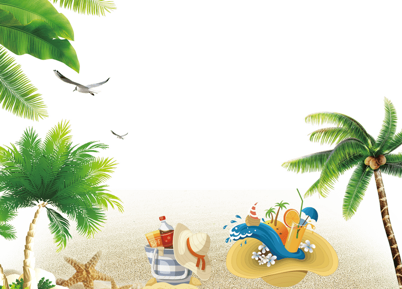 Blissful Beach Getaway with Tropical Vibes PNG