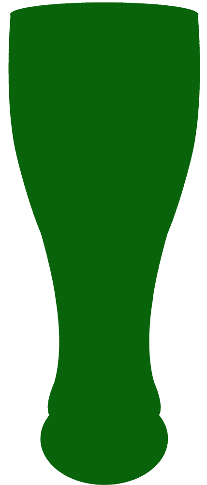 Elegant Green Beer Glass Design PNG