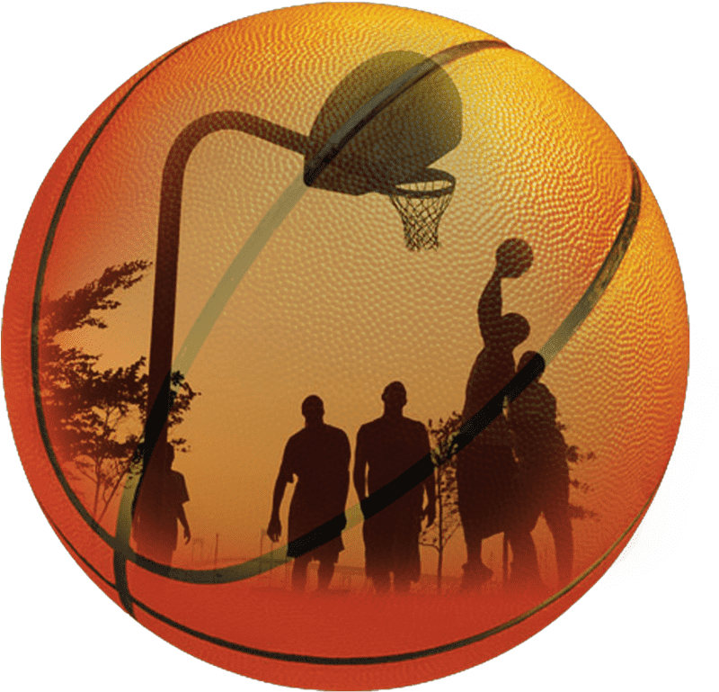 Sunset Hoops The Essence of Basketball PNG
