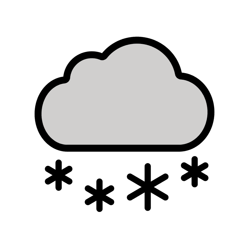 Snowy Cloud with Flurries PNG