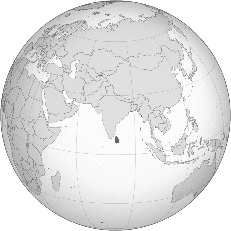 Globe of South Asia Discovering Sri Lanka PNG