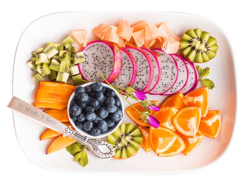 Vibrant Fruit Food Platter Delight PNG