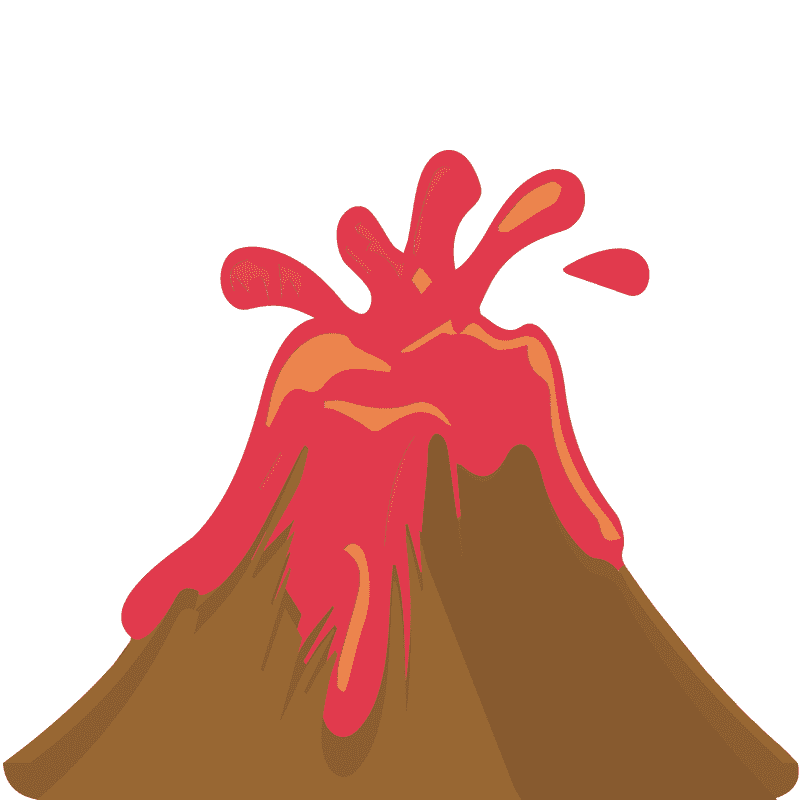 Erupting Volcano Nature's Fiery Power PNG