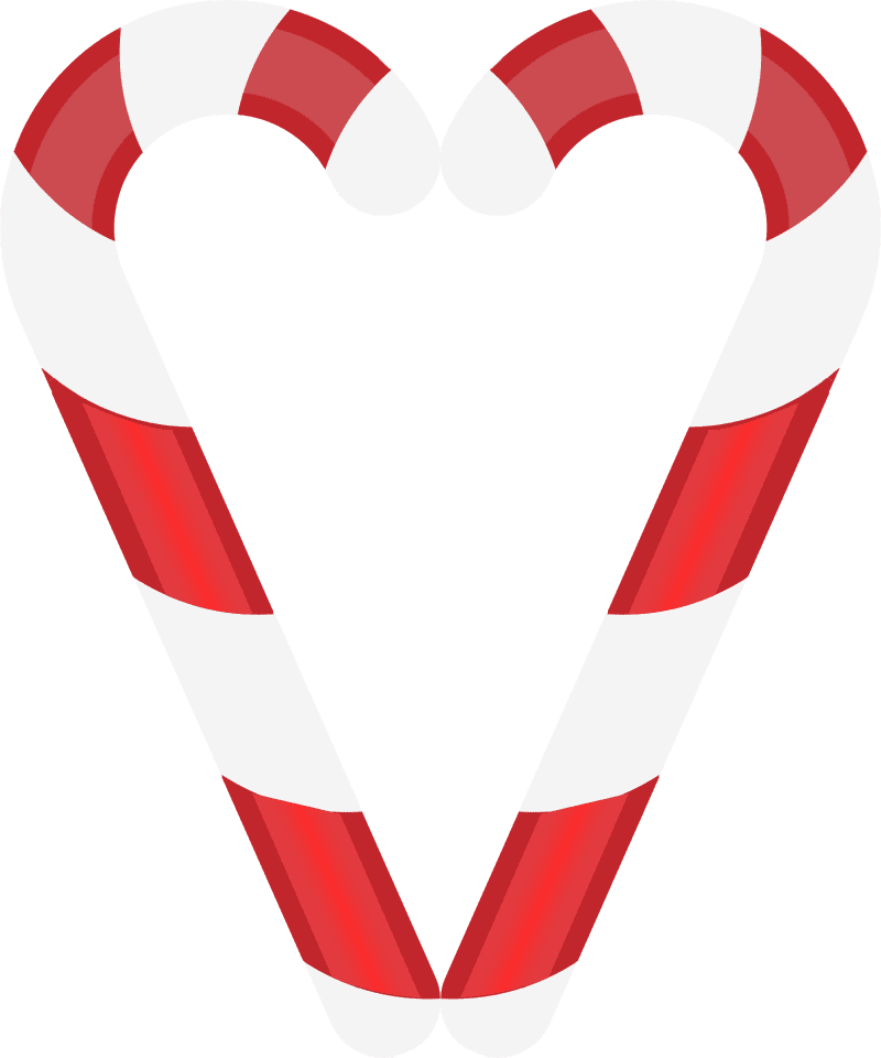 Heart-Shaped Candy Cane Delight PNG