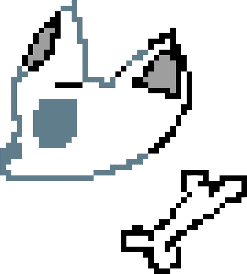 Ghostly Bone Adventure in Pixelated Skies PNG