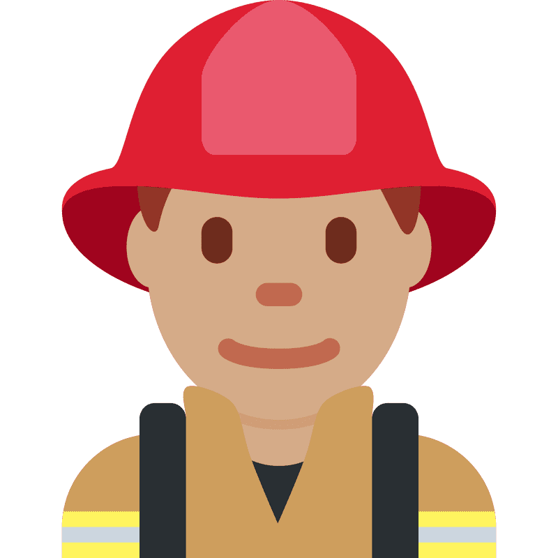 Brave Firefighter Ready to Serve PNG