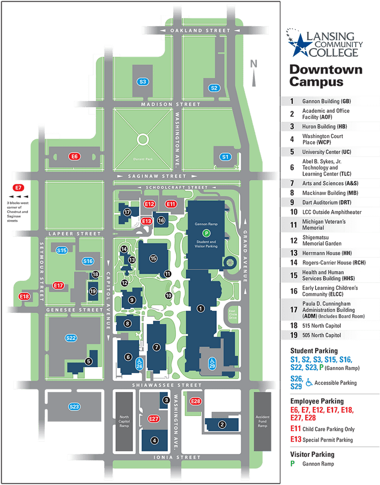 Map of University Campus Facilities and Landmarks PNG