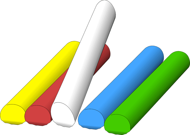 Colorful Chalk Sticks for Creative Fun PNG