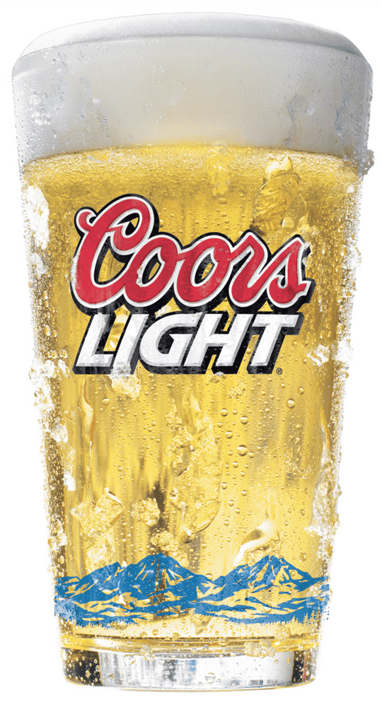 Chilled Beer Glass Filled with Coors Light PNG