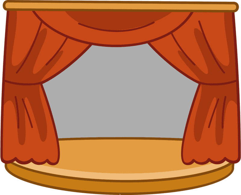 Concert Stage with Elegant Drapery PNG