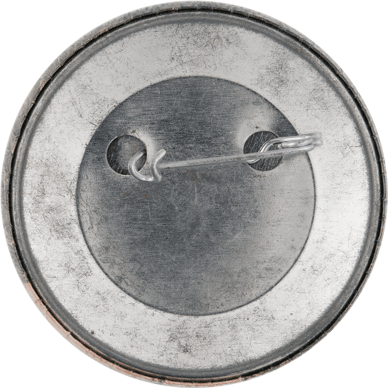 Classic Metal Button with Pin Back PNG