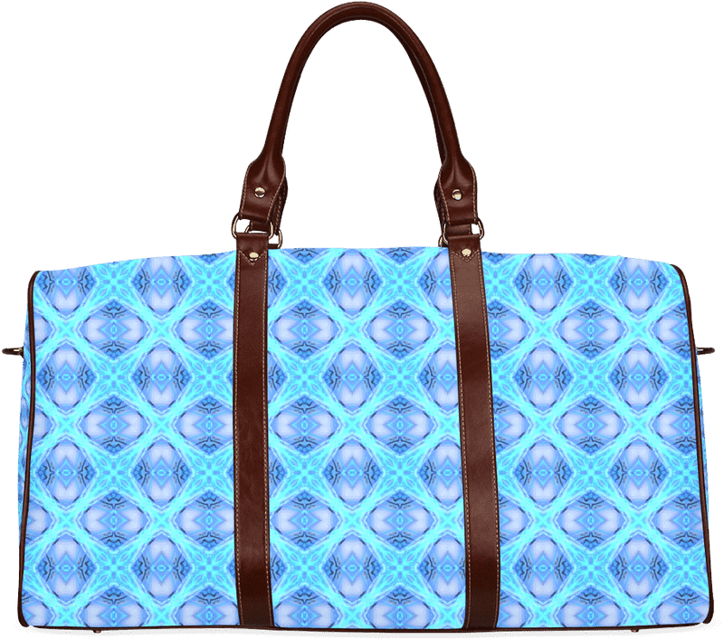 Blue Kaleidoscope Punching Bag Duffle Design PNG
