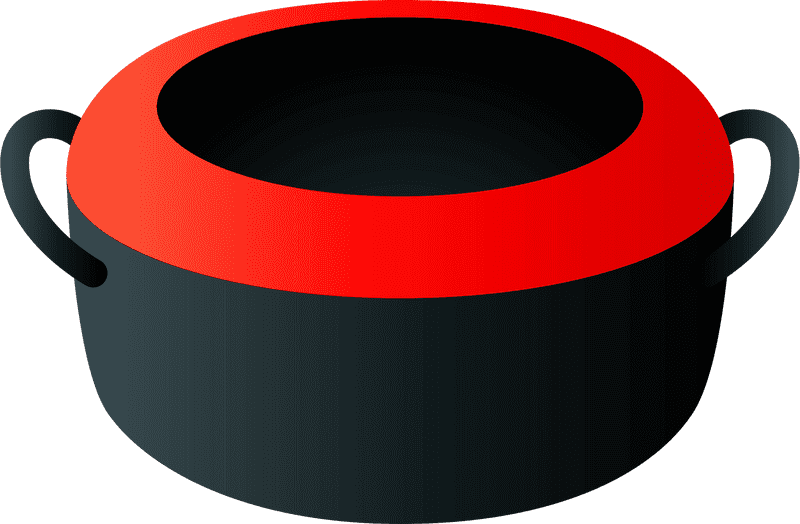 Sleek Red and Black Cookware Design PNG
