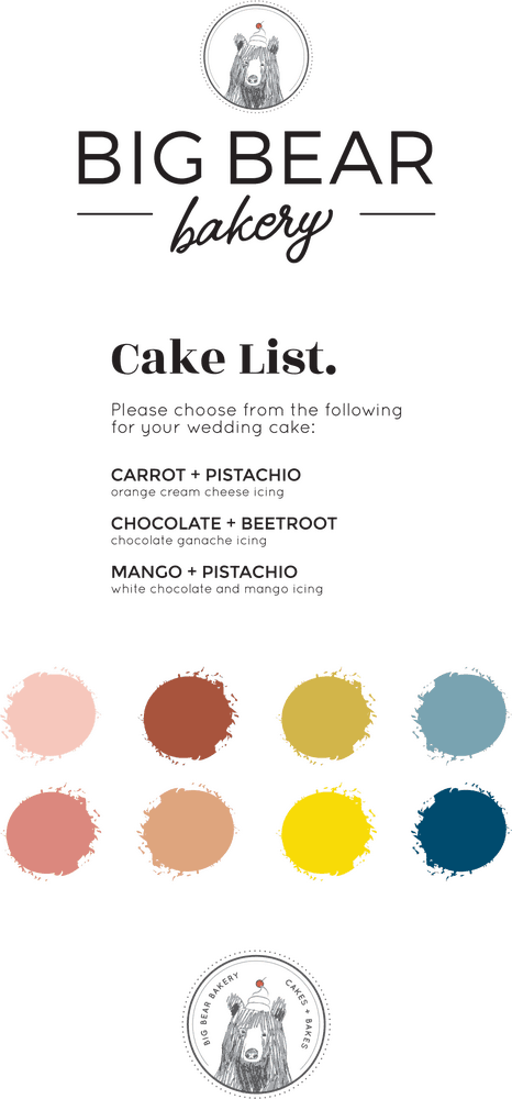 Big Bear Bakery Wedding Cake Selections PNG