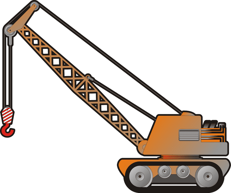 Building Crane in Action Lifting with Precision PNG