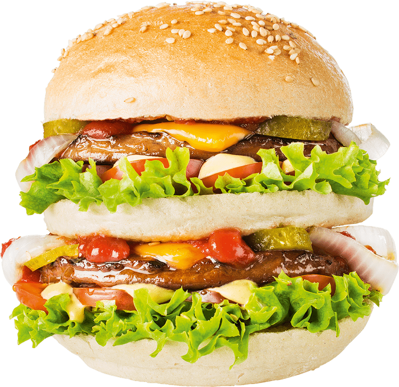 Double Decker Delight Burger PNG