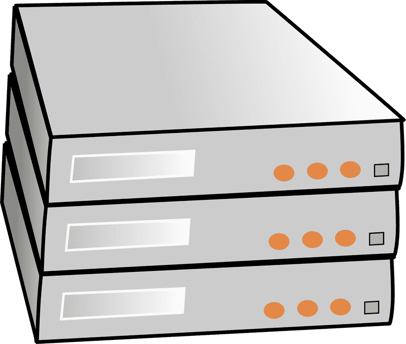 Stacked Server Storage Solution PNG
