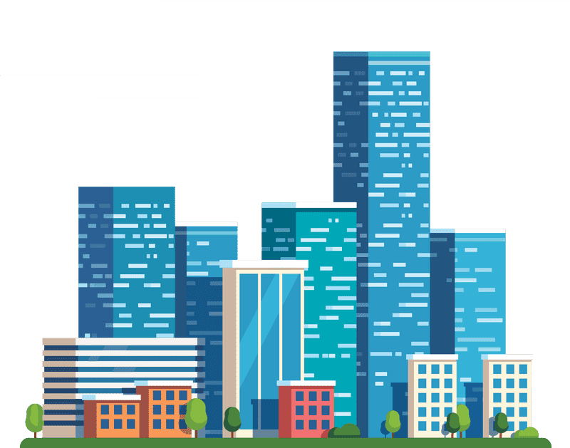 Modern Office Lobby in a Metropolitan Setting PNG