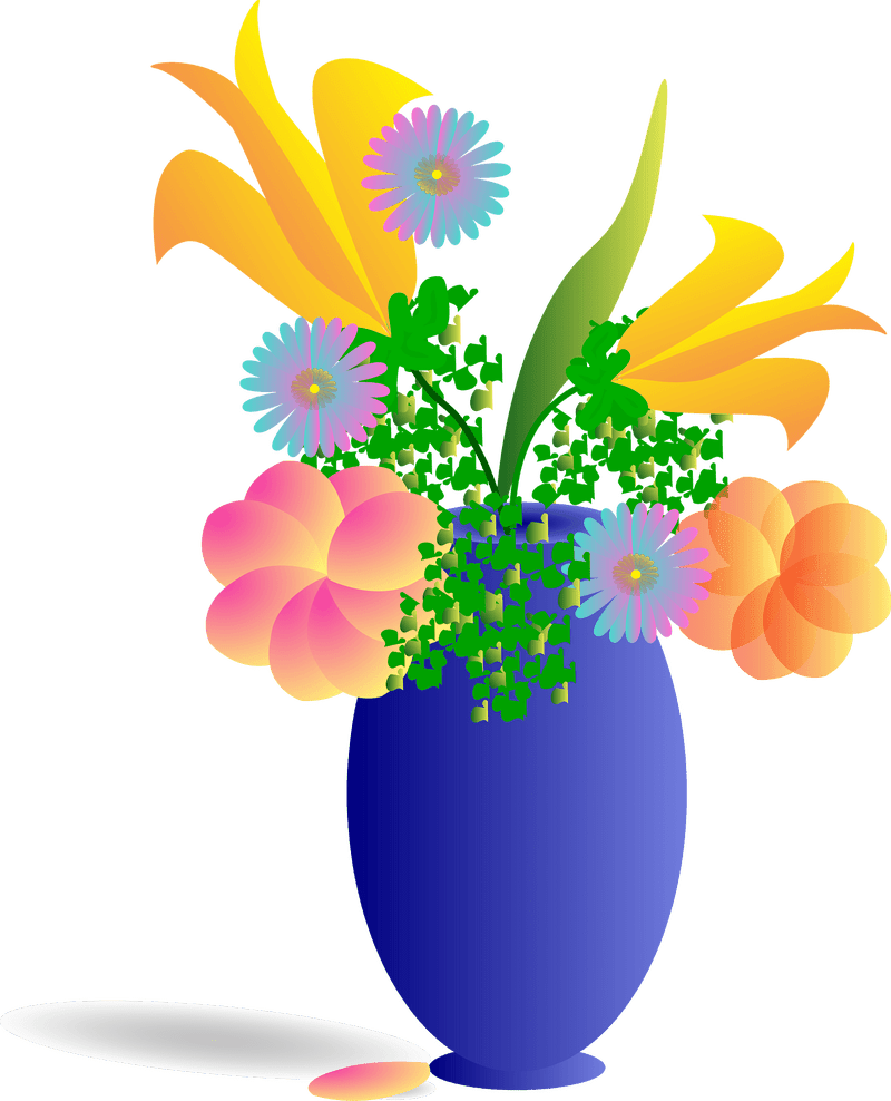 Vibrant Floral Harmony A Colorful Flower Arrangement PNG